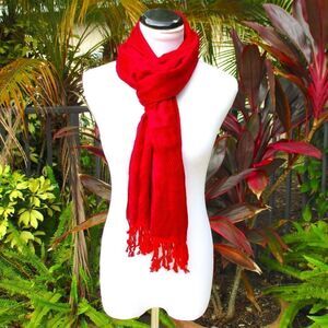 Liz Claiborne Red Striped Scarf